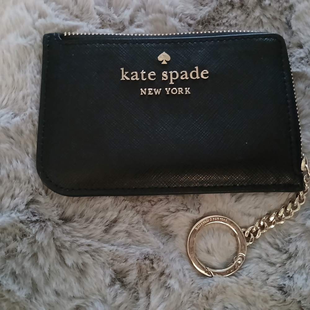Kate spade zip around card holder with keychain